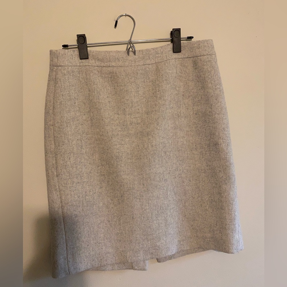 J. Crew Wool Pencil Skirt - Grey Color, Size 6